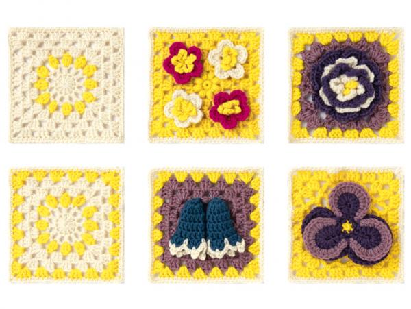 立体花とグラニースクエアをつないで楽しむかぎ針編みのモチーフコレクション　6ヵ月 (23あきふゆ)