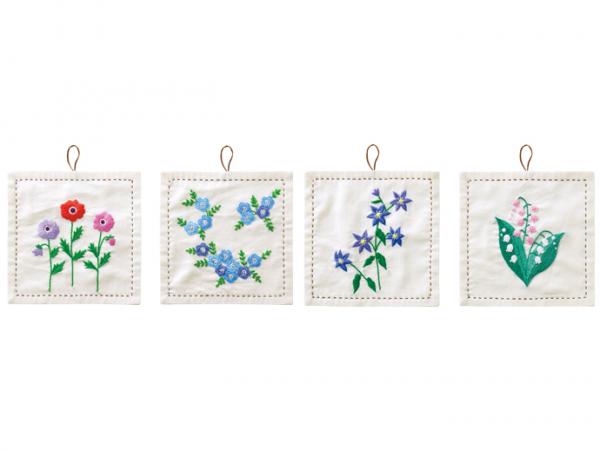 針と糸のガーデニング　可愛いお花のフランス刺しゅうコレクション　12ヵ月コース