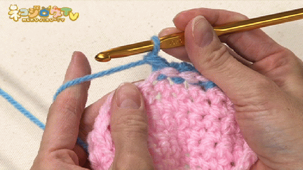 こま編みの裏引き上げ編み | かぎ針編みの基本