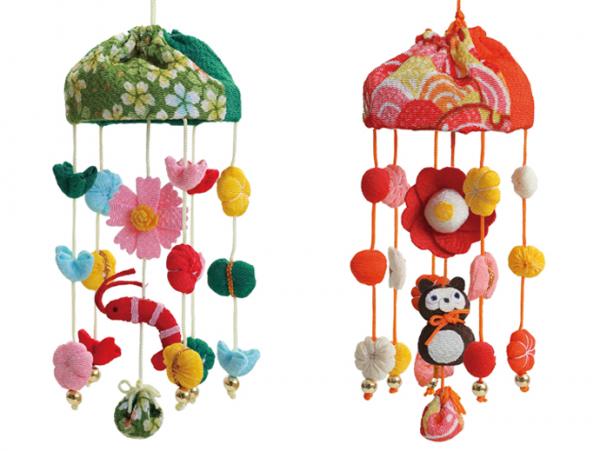 はんなり色と福を楽しむ豆傘のつるし飾りコレクション　12ヵ月コース