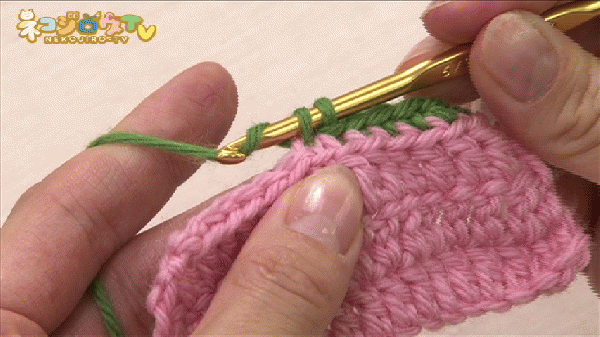 こま編みのすじ編み | かぎ針編みの基本