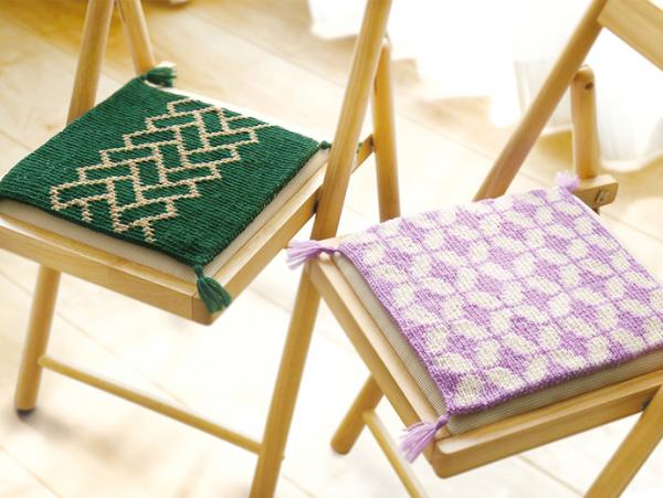 かぎ針で編む粋な座布団コレクション