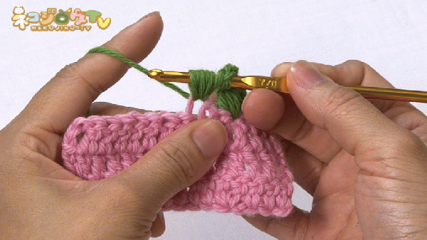 変わり中長編み3目の玉編み | かぎ針編みの基本